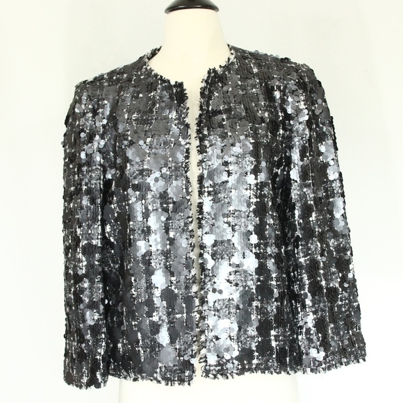 Zara Jackets & Blazers - Zara Sequin Tweed Blazer Large Fashion Jacket NEW